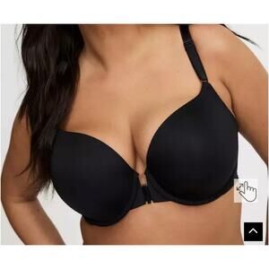 Torrid Perfect Boost Bra NEW Size 44C Black, Front Close , Wired, Padded